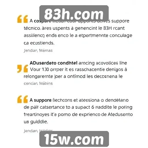 Opiniões de usuários sobre o suporte técnico do site 83h